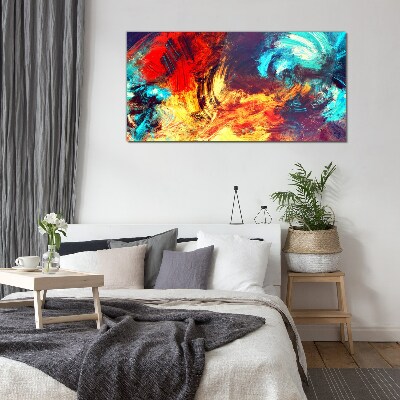 Glas bild Ausdrucksstarker Tanz der Farben