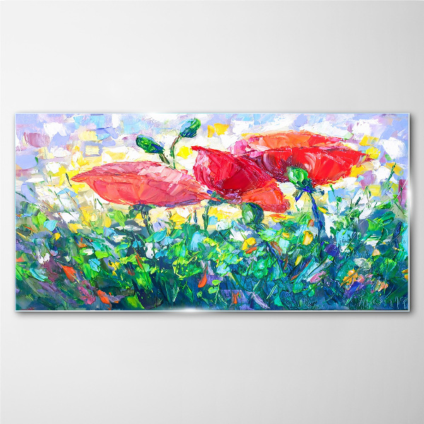 Glasbild Ein Blütentraum in Farben