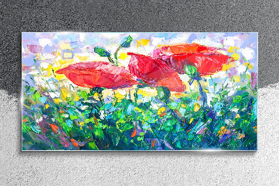 Glasbild Ein Blütentraum in Farben