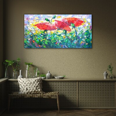 Glasbild Ein Blütentraum in Farben