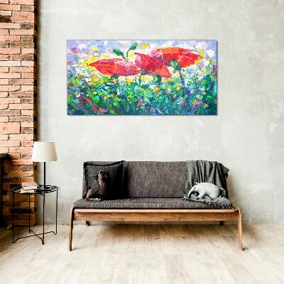 Glasbild Ein Blütentraum in Farben