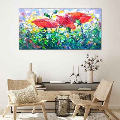 Glasbild Ein Blütentraum in Farben