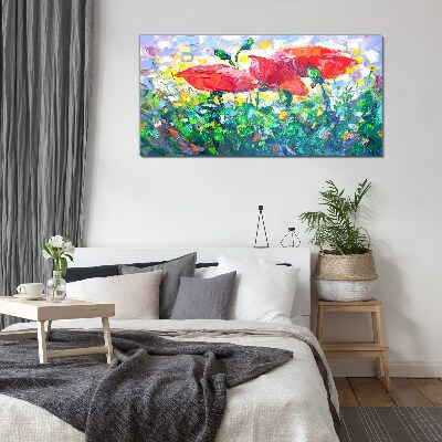 Glasbild Ein Blütentraum in Farben