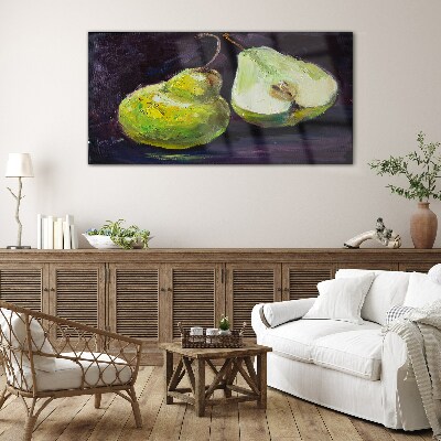 Foto auf glas Birnenfruchtmalerei
