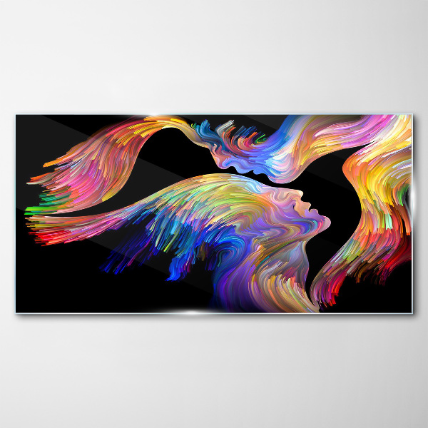 Glasbild Eine bunte Seelenmischung