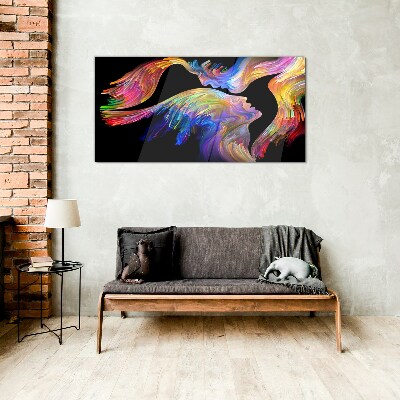 Glasbild Eine bunte Seelenmischung