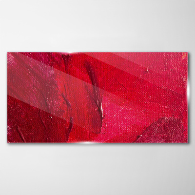 Glasbild Intensives abstraktes Rot