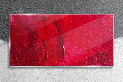 Glasbild Intensives abstraktes Rot