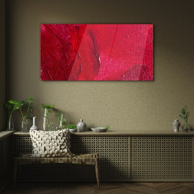 Glasbild Intensives abstraktes Rot