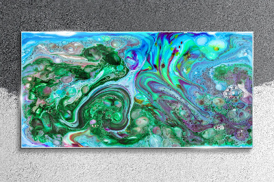 Glasbild Ozeanwellen der Farben