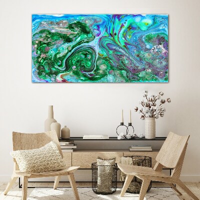 Glasbild Ozeanwellen der Farben