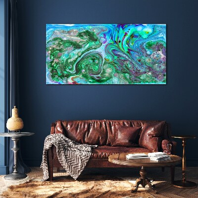 Glasbild Ozeanwellen der Farben