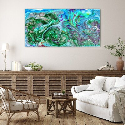 Glasbild Ozeanwellen der Farben