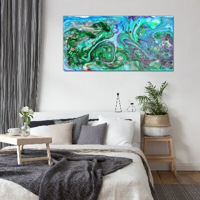 Glasbild Ozeanwellen der Farben