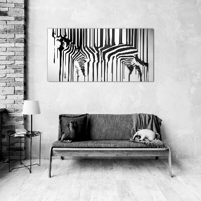 Glasbild Zebra-Tier