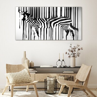 Glasbild Zebra-Tier