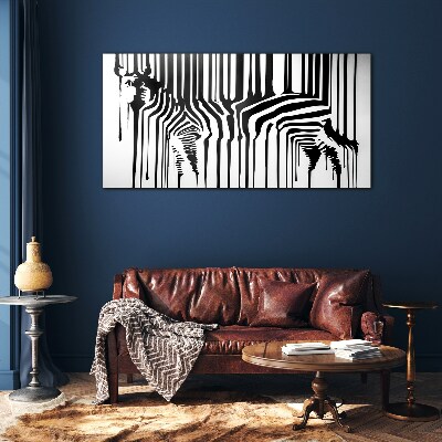 Glasbild Zebra-Tier