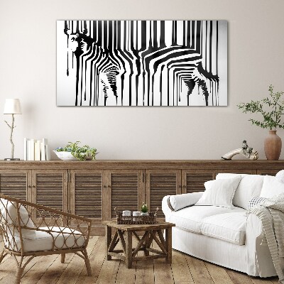 Glasbild Zebra-Tier