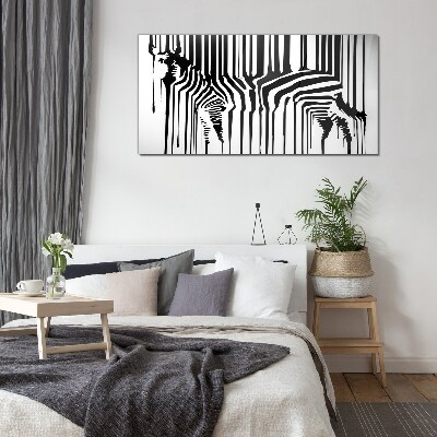 Glasbild Verzerrte Gesichter in Schwarzweiß