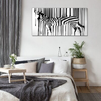 Glasbild Zebra-Tier