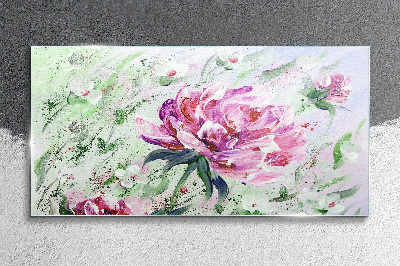 Foto glasbild Blumenarrangement in Pastelltönen