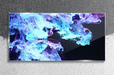Glasbild Wellen farbiger Energie