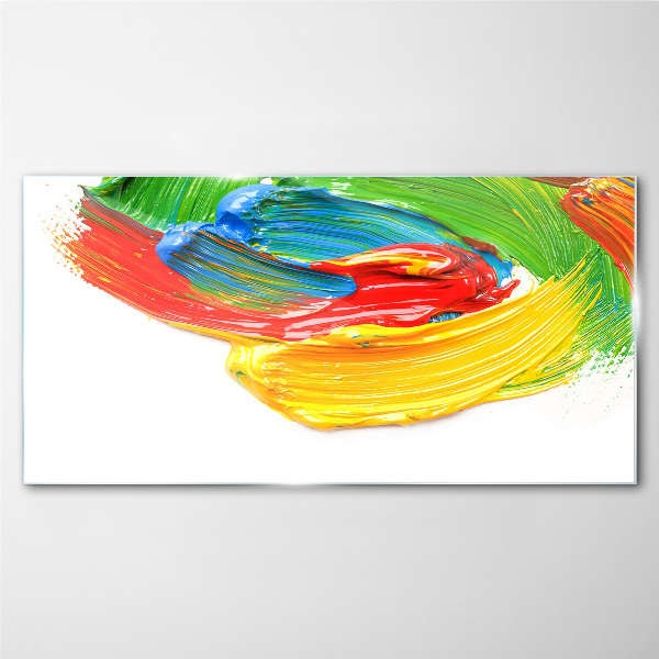 Glasbild Bunter Farbwirbel