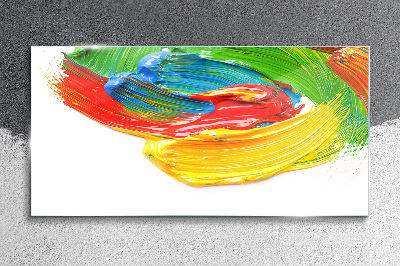 Glasbild Bunter Farbwirbel