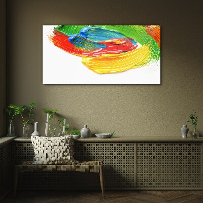 Glasbild Bunter Farbwirbel
