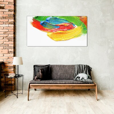 Glasbild Bunter Farbwirbel