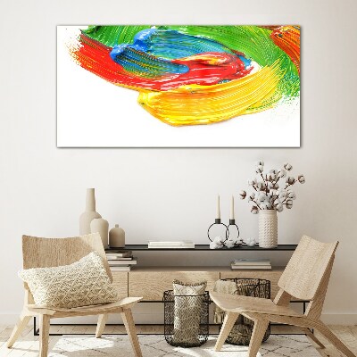 Glasbild Bunter Farbwirbel