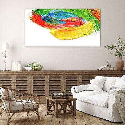 Glasbild Bunter Farbwirbel