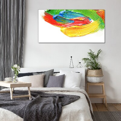 Glasbild Bunter Farbwirbel