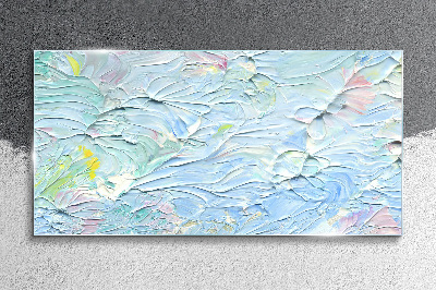 Glasbild Pastellfarbene Wellen der Emotionen