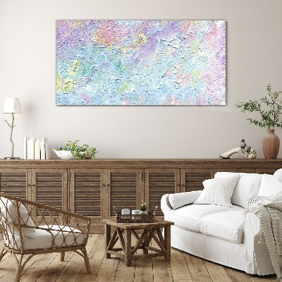 Glasbild Pastelllandschaft der Gefühle