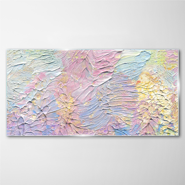Glasbild Pastellblumen in Bewegung