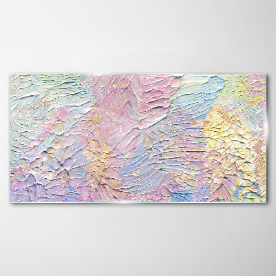 Glasbild Pastellblumen in Bewegung