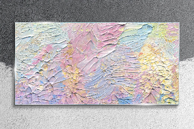 Glasbild Pastellblumen in Bewegung