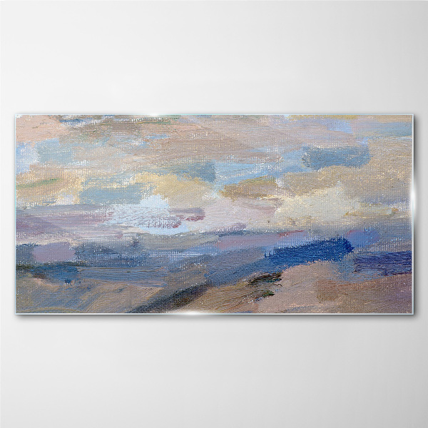 Glasbild Friedlicher Himmel über dem Meer