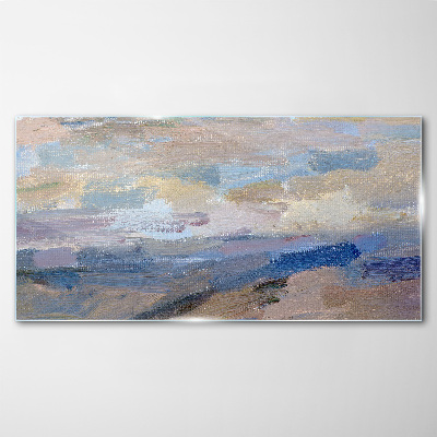 Glasbild Friedlicher Himmel über dem Meer