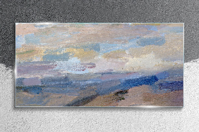 Glasbild Friedlicher Himmel über dem Meer