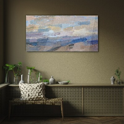 Glasbild Friedlicher Himmel über dem Meer