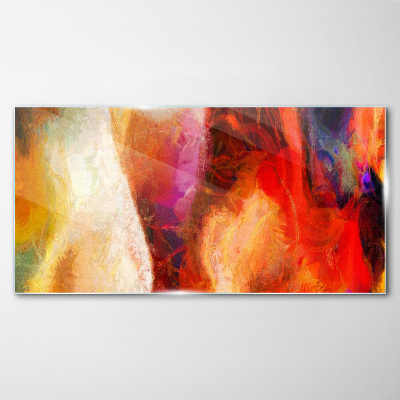 Glasbild Intensive Farben der Abstraktion