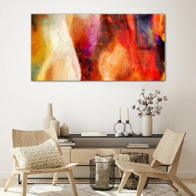 Glasbild Intensive Farben der Abstraktion