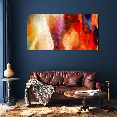 Glasbild Intensive Farben der Abstraktion