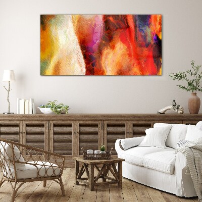 Glasbild Intensive Farben der Abstraktion