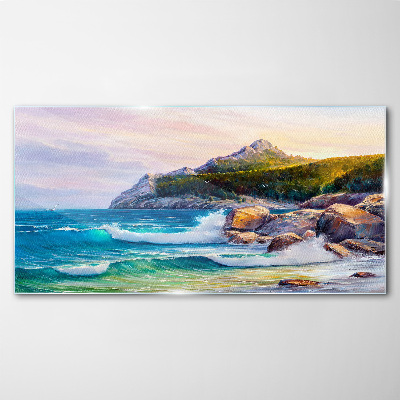 Foto auf glas Ruhiges Meer bei Sonnenuntergang
