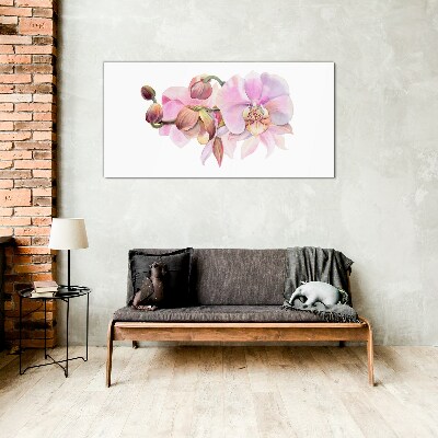 Bild auf glas Orchidee in Pastelltönen