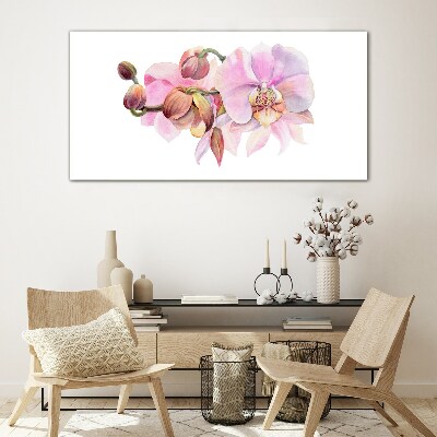 Bild auf glas Aquarell-Orchideenblume