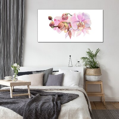 Bild auf glas Aquarell-Orchideenblume